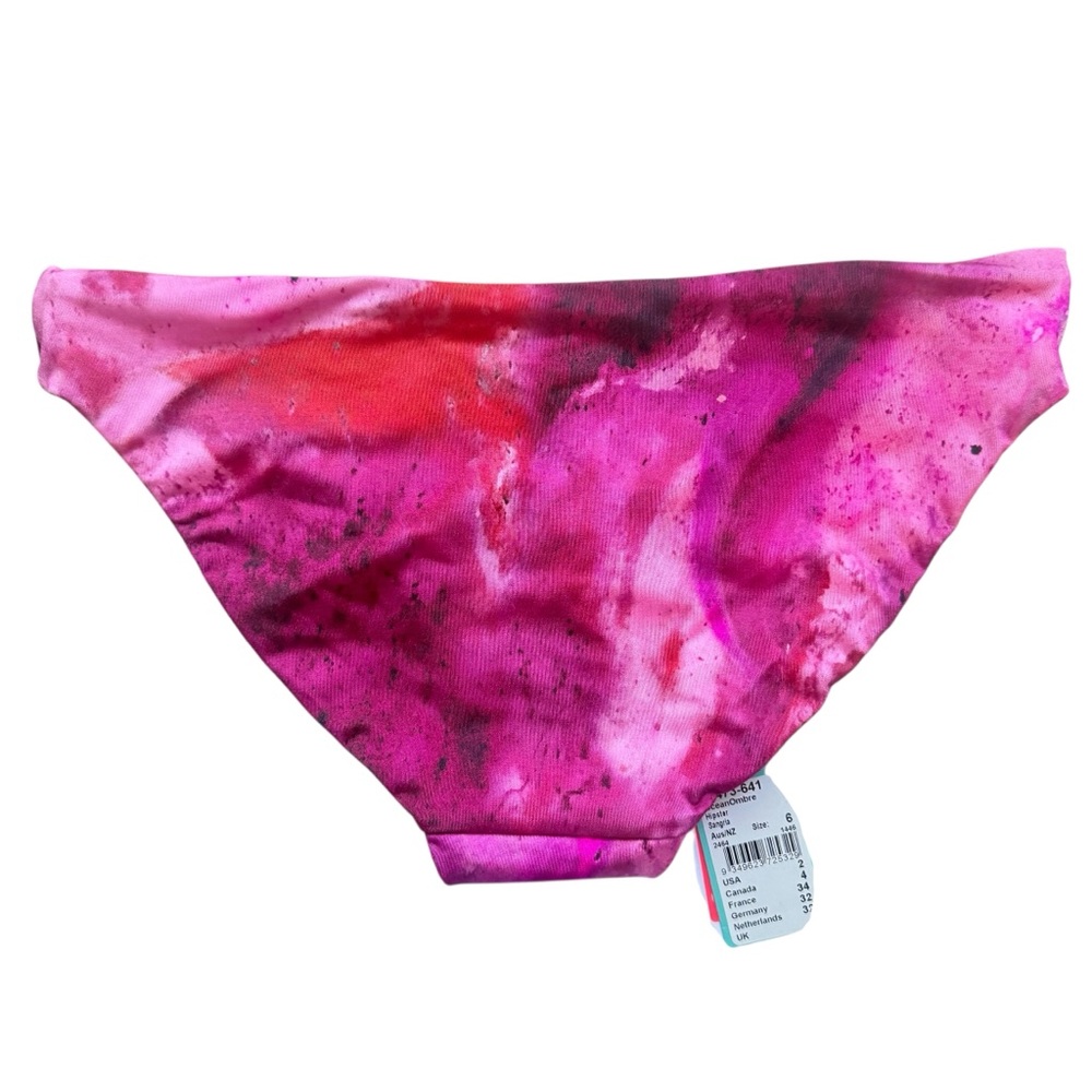 Seafolly Austrailia Anthropologie Swimsuit Bikini Bottom Ombré Fuchsia Pink Sz 2 - Picture 2 of 6